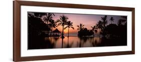 Sunset over Hotel Pool, Lombok, West Nusa Tenggara, Indonesia-null-Framed Photographic Print