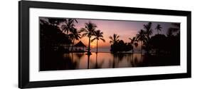 Sunset over Hotel Pool, Lombok, West Nusa Tenggara, Indonesia-null-Framed Photographic Print