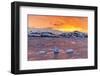 Sunset over Ice Floes and Icebergs, Near Pleneau Island, Antarctica, Southern Ocean, Polar Regions-Michael Nolan-Framed Photographic Print