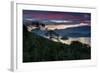 Sunset over Ilha Redonda, Ubatuba, Brazil, with the Serra Do Mar Mountains-Alex Saberi-Framed Photographic Print