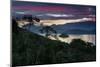 Sunset over Ilha Redonda, Ubatuba, Brazil, with the Serra Do Mar Mountains-Alex Saberi-Mounted Photographic Print