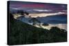 Sunset over Ilha Redonda, Ubatuba, Brazil, with the Serra Do Mar Mountains-Alex Saberi-Stretched Canvas