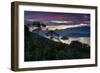 Sunset over Ilha Redonda, Ubatuba, Brazil, with the Serra Do Mar Mountains-Alex Saberi-Framed Photographic Print