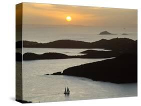 Sunset Over Inlet to Charlotte, Amalie, St. Thomas, Us Virgin Islands, West Indies-Fred Friberg-Stretched Canvas
