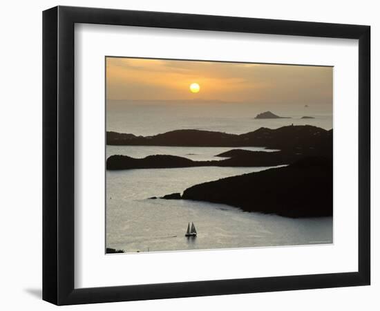 Sunset Over Inlet to Charlotte, Amalie, St. Thomas, Us Virgin Islands, West Indies-Fred Friberg-Framed Photographic Print