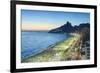 Sunset over Ipanema Beach and Dois Irmaos (Two Brothers) mountain, Rio de Janeiro, Brazil, South Am-Gavin Hellier-Framed Photographic Print