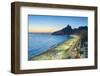 Sunset over Ipanema Beach and Dois Irmaos (Two Brothers) mountain, Rio de Janeiro, Brazil, South Am-Gavin Hellier-Framed Photographic Print