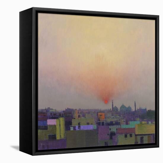 Sunset over Jama Masjid, Delhi II-Andrew Gifford-Framed Stretched Canvas