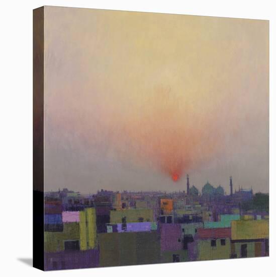 Sunset over Jama Masjid, Delhi II-Andrew Gifford-Stretched Canvas
