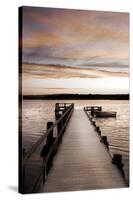Sunset Over Jetty-Danita Delimont-Stretched Canvas