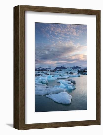 Sunset over Jokulsarlon-Lee Frost-Framed Photographic Print