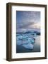 Sunset over Jokulsarlon-Lee Frost-Framed Photographic Print