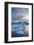 Sunset over Jokulsarlon-Lee Frost-Framed Photographic Print