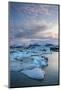 Sunset over Jokulsarlon-Lee Frost-Mounted Photographic Print