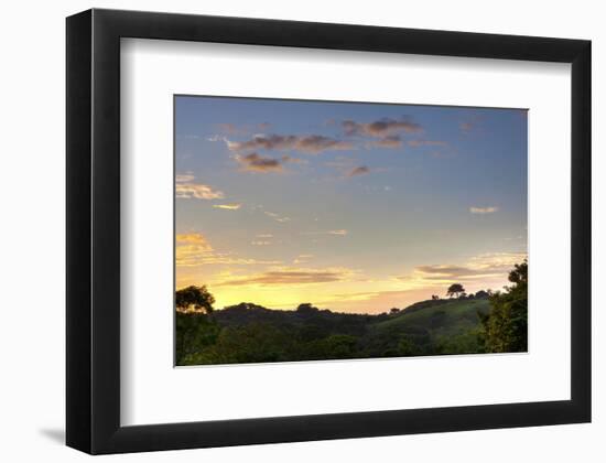 Sunset over Jungle Clearing-Nish Nalbandian-Framed Art Print