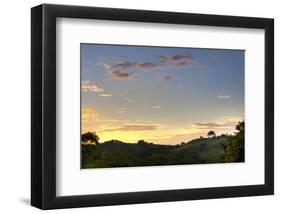 Sunset over Jungle Clearing-Nish Nalbandian-Framed Art Print