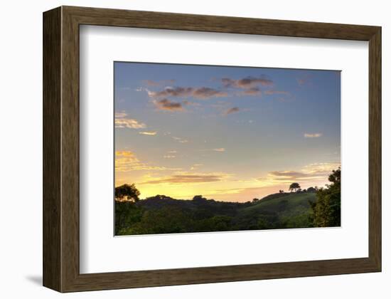 Sunset over Jungle Clearing-Nish Nalbandian-Framed Art Print