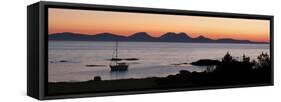 Sunset over Jura Seen from Kintyre, Argyll and Bute, Scotland-Peter Thompson-Framed Stretched Canvas