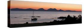 Sunset over Jura Seen from Kintyre, Argyll and Bute, Scotland-Peter Thompson-Stretched Canvas