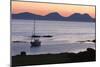 Sunset over Jura Seen from Kintyre, Argyll and Bute, Scotland-Peter Thompson-Mounted Photographic Print