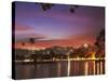 Sunset over Kandy Lake, Kandy, Sri Lanka-Ian Trower-Stretched Canvas