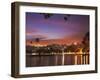 Sunset over Kandy Lake, Kandy, Sri Lanka-Ian Trower-Framed Photographic Print