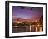 Sunset over Kandy Lake, Kandy, Sri Lanka-Ian Trower-Framed Photographic Print