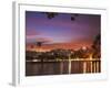 Sunset over Kandy Lake, Kandy, Sri Lanka-Ian Trower-Framed Photographic Print