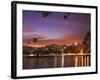 Sunset over Kandy Lake, Kandy, Sri Lanka-Ian Trower-Framed Photographic Print