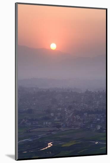 Sunset over Kathmandu, Nepal, Asia-Ben Pipe-Mounted Photographic Print
