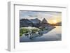 Sunset over Kintla and Kinnerly Peaks seen from Boulder Peak. Glacier National Park-Alan Majchrowicz-Framed Photographic Print