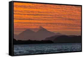 Sunset over Komodo National Park, Rinca Island, Flores Sea, Indonesia, Southeast Asia, Asia-Michael Nolan-Framed Stretched Canvas