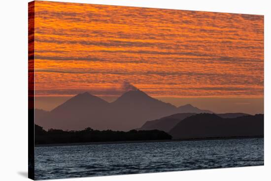 Sunset over Komodo National Park, Rinca Island, Flores Sea, Indonesia, Southeast Asia, Asia-Michael Nolan-Stretched Canvas