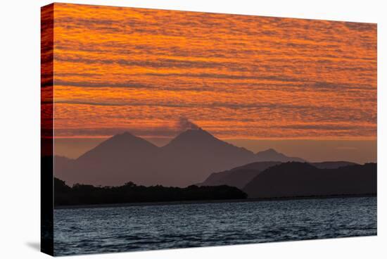 Sunset over Komodo National Park, Rinca Island, Flores Sea, Indonesia, Southeast Asia, Asia-Michael Nolan-Stretched Canvas