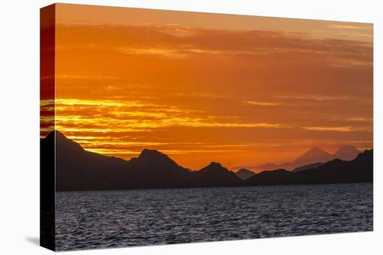 Sunset over Komodo National Park, Rinca Island, Flores Sea, Indonesia, Southeast Asia, Asia-Michael Nolan-Stretched Canvas