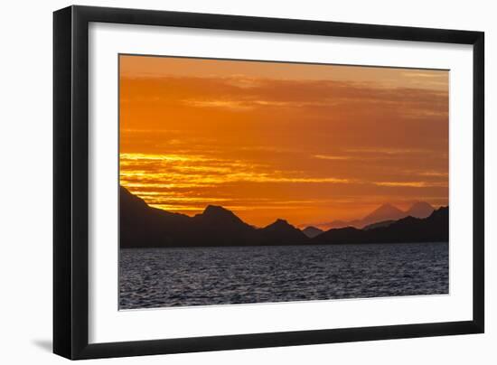 Sunset over Komodo National Park, Rinca Island, Flores Sea, Indonesia, Southeast Asia, Asia-Michael Nolan-Framed Photographic Print