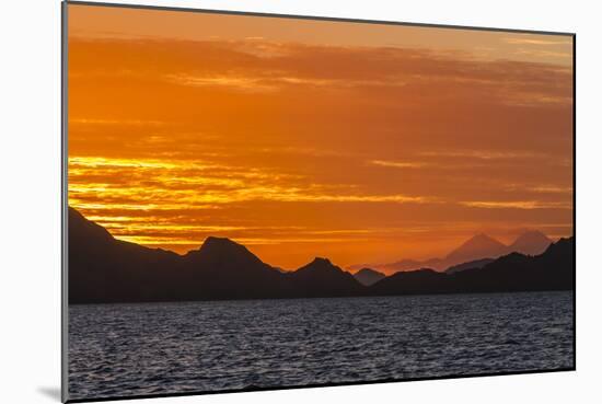 Sunset over Komodo National Park, Rinca Island, Flores Sea, Indonesia, Southeast Asia, Asia-Michael Nolan-Mounted Photographic Print