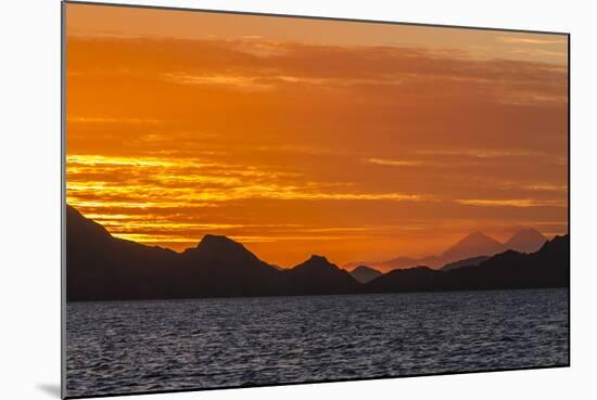 Sunset over Komodo National Park, Rinca Island, Flores Sea, Indonesia, Southeast Asia, Asia-Michael Nolan-Mounted Photographic Print