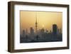 Sunset over Kuwait City-Jon Hicks-Framed Photographic Print