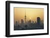 Sunset over Kuwait City-Jon Hicks-Framed Photographic Print