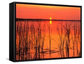 Sunset over Lake Hamilton-James Randklev-Framed Stretched Canvas