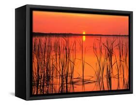 Sunset over Lake Hamilton-James Randklev-Framed Stretched Canvas