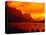 Sunset Over Lake in Glacier National Park-Mick Roessler-Stretched Canvas