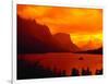 Sunset Over Lake in Glacier National Park-Mick Roessler-Framed Photographic Print