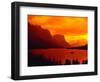 Sunset Over Lake in Glacier National Park-Mick Roessler-Framed Photographic Print