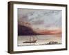 Sunset Over Lake Leman, 1874-Gustave Courbet-Framed Giclee Print