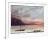 Sunset Over Lake Leman, 1874-Gustave Courbet-Framed Giclee Print