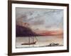 Sunset Over Lake Leman, 1874-Gustave Courbet-Framed Giclee Print