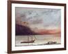 Sunset Over Lake Leman, 1874-Gustave Courbet-Framed Giclee Print