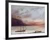 Sunset Over Lake Leman, 1874-Gustave Courbet-Framed Giclee Print